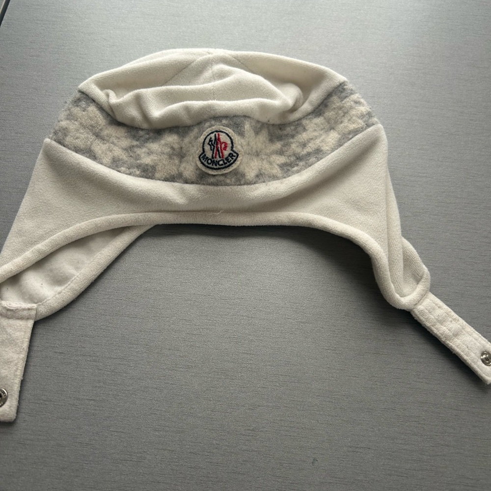 Moncler White and Gray Hat